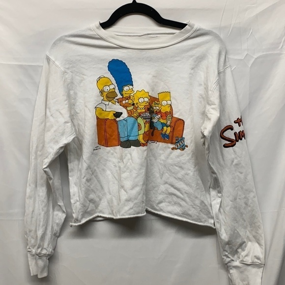 THE SIMPSONS Unisex Simpson family long  Sleeve Graphic TShirt Size medium - Picture 1 of 5